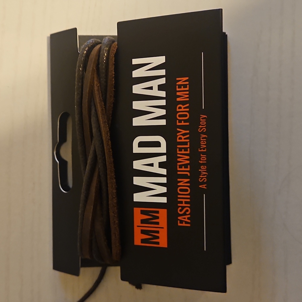 🎉3 For $15.......Mad Man MENS Brown Leather Bracelet